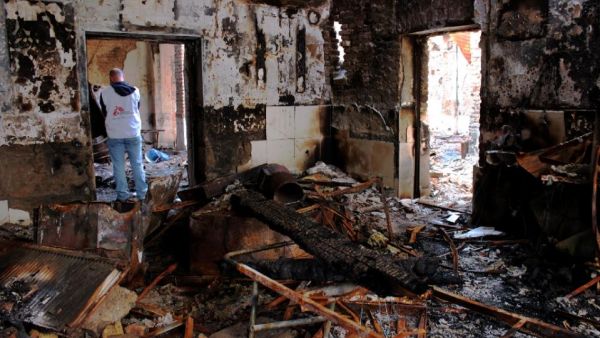 The Doctors Without Borders hospital is seen in Kunduz, Afghanistan following a deadly US airstrike that killed 42 people. (AFP/File)