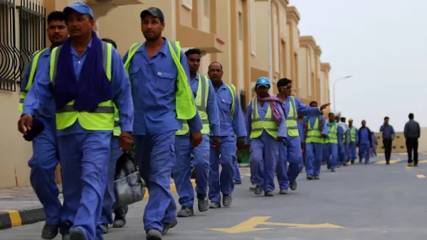 Qatar's labor rights record was questioned by many after it won the bid to host the 2022 World Cup. (AFP/ File)