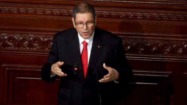 Prime Minister Habib Essid addressed the Tunisian parliament on July 30, 2016. (AFP/Fethi Belaid)