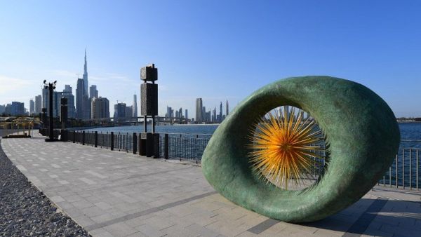An installation is pictured during the Dubai Design Week. (AFP)