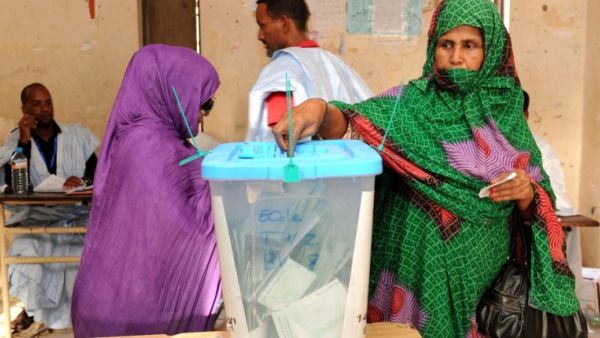 A Mauritanian woman casts her ballot at a polling station in Nouakchott. (AFP/ File)
