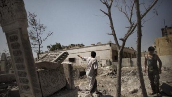 مقبرة في مدينة حلب السورية