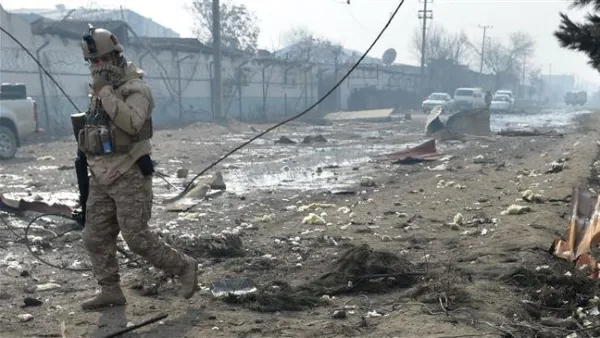 The aftermath of a blast in the Afghan capital Kabul on November 29, 2018 (Photo by AFP)