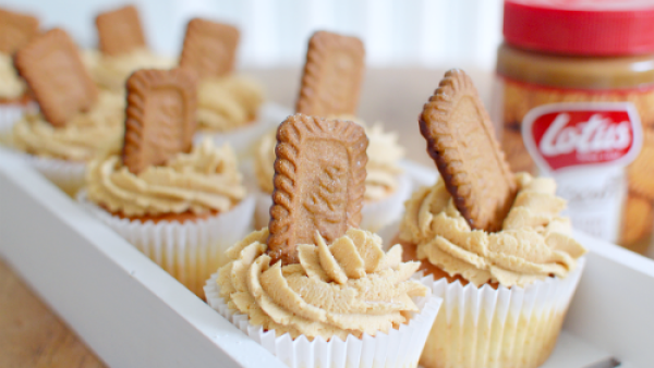 كب كيك اللوتس  كب كيك اللوتس