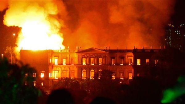 A massive fire engulfs the National Museum in Rio de Janeiro, one of Brazil's oldest, on September 2, 2018. (AFP/ File Photo)