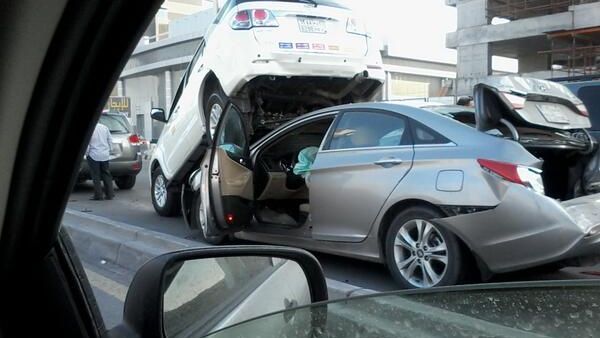 Car crash in Saudi Arabia (Twitter) 