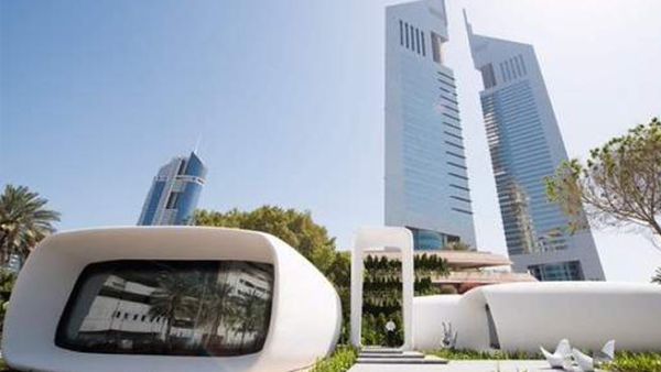 A 3D-printer measuring 20 feet high, 120 feet long and 40 feet wide was used to print the building. (File photo) 