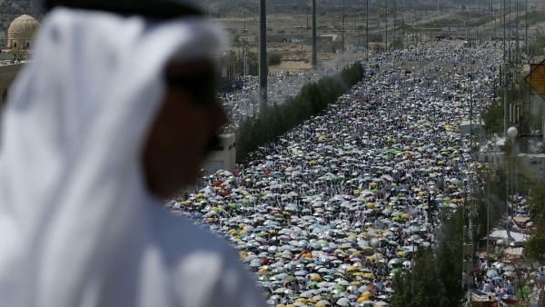More than 1.8 million Muslim pilgrims are taking part in the Hajj this year in the Saudi holy city of Mecca. (AFP/Ahmad Gharabli)