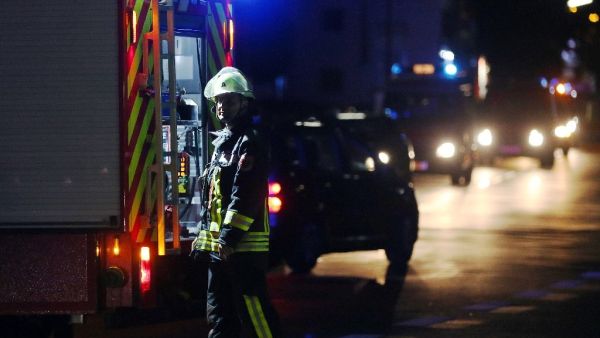 A member of the emergency services at the scene of an axe attack by a 17-year-old Afghan refugee in Wuerzburg, southern Germany, on July 18, 2016. (AFP/Karl-Josef Hildenbrand)