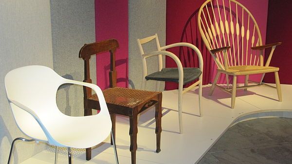 Modern chairs from the Danish Design Museum in Copenhagen. (Wikipedia)