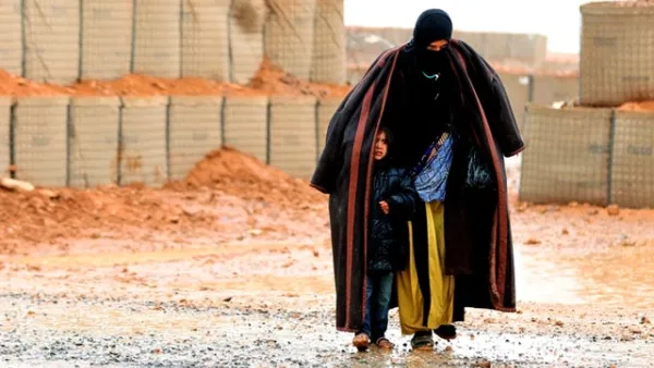 A Syrian refugee from the informal Rukban camp .(AFP/File)