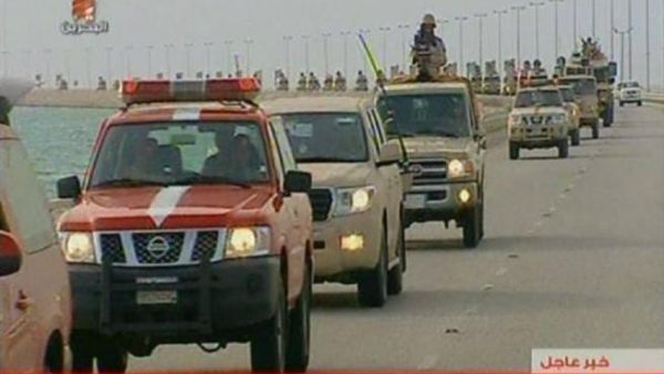 قوات من درع الجزيرة تدخل الى البحرين قادمة من السعودية