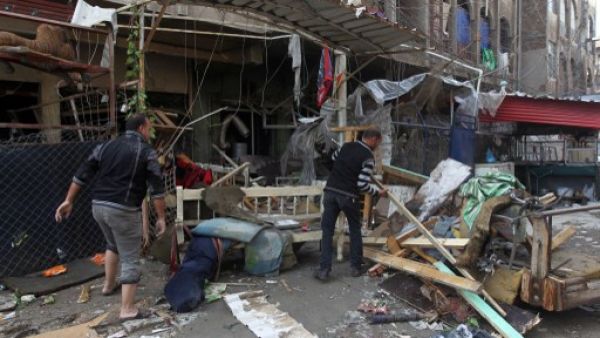 The aftermath of a car bombing in Baghdad in November. (AFP/File)