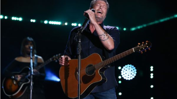 Shelton played a round of Name That Song with Fallon and the singer was unable to recognize a song from girlfriend Gwen Stefani. (Source: Debby Wong - Shutterstock)