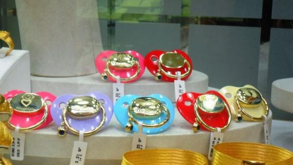 Golden pacifiers in Turkey. ( mage from Beirut NTSC)
