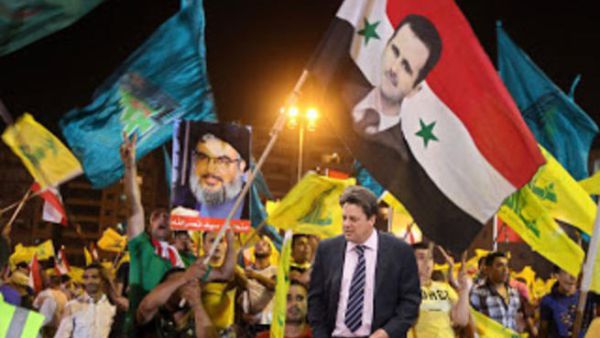 British Leader Nick Griffin may just be in Lebanon to learn about Hezbollah's anti-Jihadi programme. (image from Karl reMarks)
