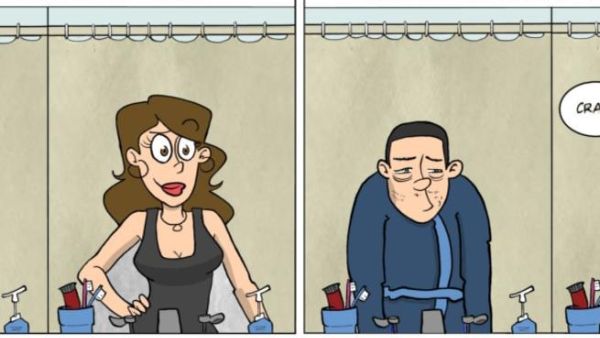 Ink on the Side has a little fun with men and women in the morning. (Ink on the Side) 