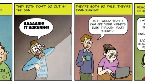 Ink on the Side makes fun of programmers and vampires.