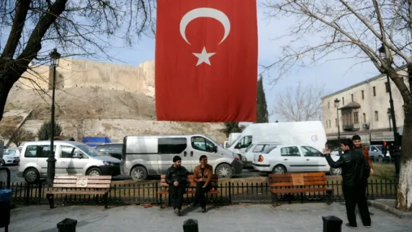 A Turkish flag pictured in Gaziantep, southeastern Turkey. (AFP Photo/Ozan Kose)