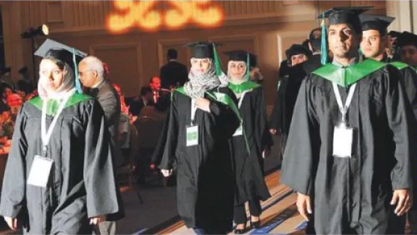 Saudi graduates of US universities are encouraged to return to the Kingdom upon graduation, but many prefer to remain overseas. (File photo)