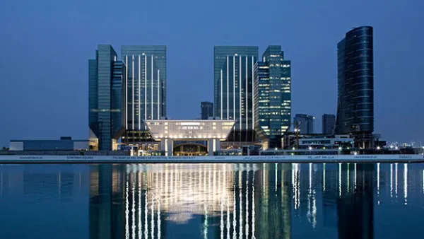 Abu Dhabi's Global Market Square on Al Maryah Island, Abu Dhabi's new financial district. (CTBUH.org)