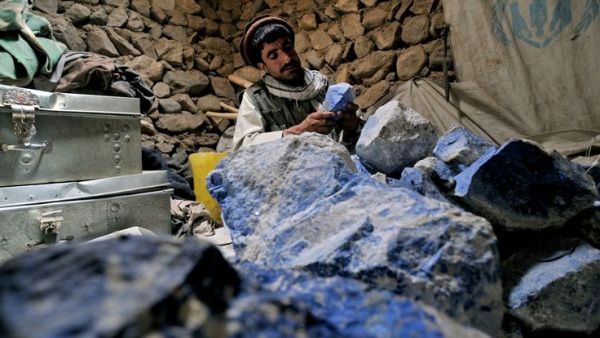Mines in Afghanistan are a major source of lapis lazuli and other gemstones. (Pinterest)