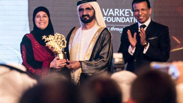Palestinian teacher Hanan Al Hroub. (Image Credit: Virendra Saklani/ Gulf News)