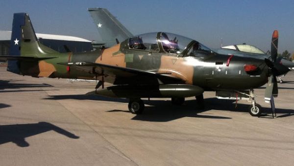 The Embraer EMB 314 Super Tucano or A-29 is a turboprop aircraft is used for pilot training, light attack, counter insurgency, close air support, and aerial reconnaissance missions. (Wikipedia)