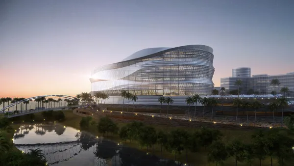 A rendering shows the future Omantel headquarters in Muscat, which profits from the $130 million sukuk would help fund when issued. (HDR Inc.)
