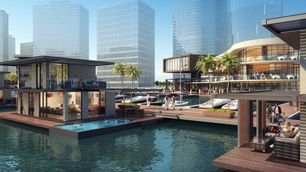 The unique floating architectural structure is set to become a major future landmark in Dubai's cityscape. (Marasi) 