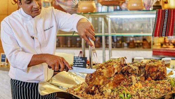 Marriott Hotel Al Forsan welcomes guests to break their fast with an array of delicious food