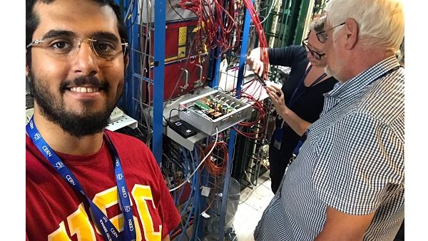 TAMUQ graduate Abdulaziz Al-Qahtani during his internship at CERN, the European Organization for Nuclear Research.