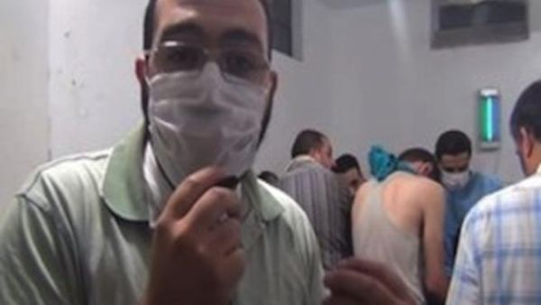 The same town was brutally attacked with nerve gas in 2013. In footage uploaded to YouTube, doctors explained the symptoms of those killed by the nerve gas agent. (YouTube/BBC)