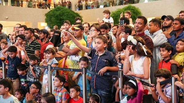 Crowds at Yas Mall