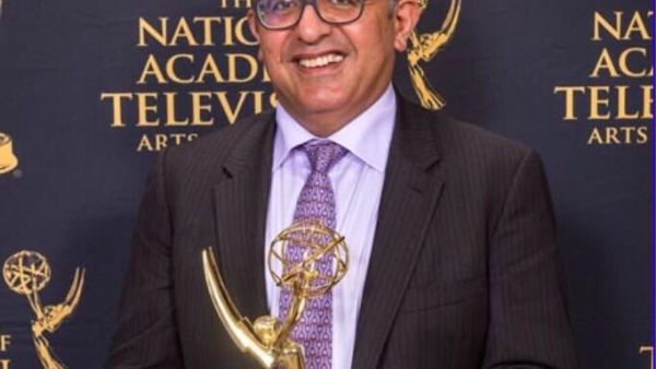Jordan 's Amjad Tadros winning an Emmy (Twitter)