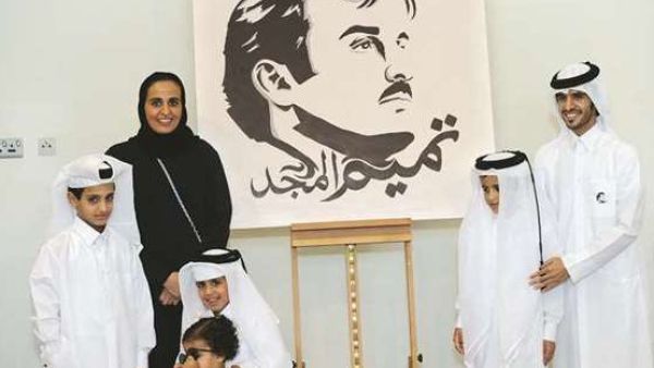Iconic image of Emir Tamim bin Hamad (Twitter)