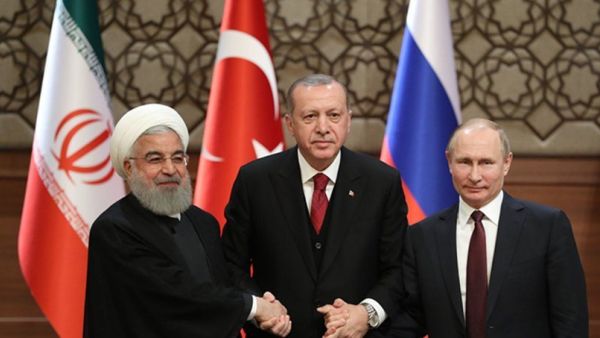 Russia, Turkey, Iran agree to continue joint efforts on facilitating work of Syria's constitutional committee (Twitter)