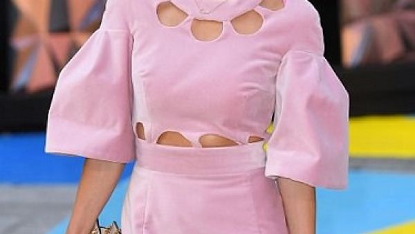Donna Air arrives party in a glamours pink dress. (Shutterstock/ File Photo)