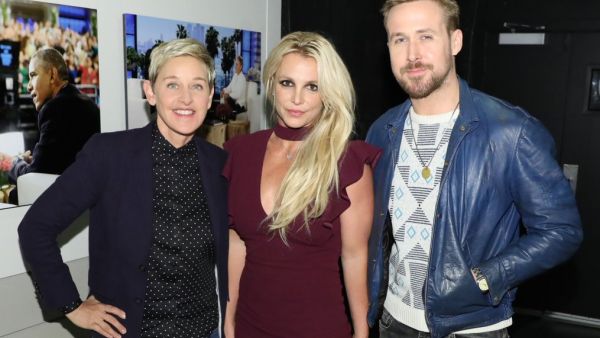 Big day on Ellen's show: Britney Spears and Ryan Gosling (Twitter)