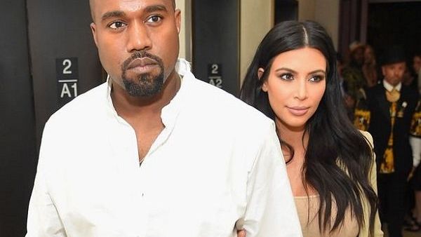 Kanye West and wife Kim Kardashian (Twitter)