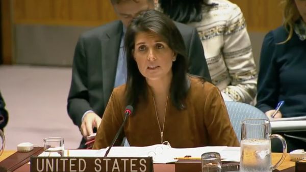السفيرة الاميركية لدى الامم المتحدة نيكي هايلي