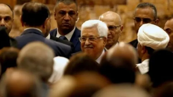 عباس خلال اجتماع المجلس الوطني الفلسطيني في رام الله
