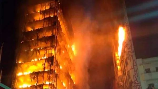 انهيار مبنى من 26 طابقا في البرازيل اثر حريق هائل
