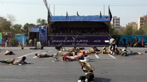 موقع الهجوم على عرض عسكري في مدينة الأهواز بجنوب غرب إيران
