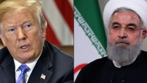 صورتان ارشيفيتان لكل من الرئيسين الايراني حسن روحاني ودونالد ترامب

