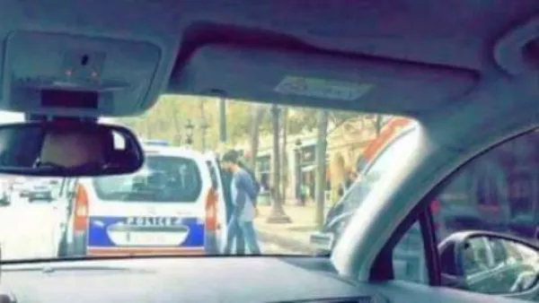 صورة عن الانترنت تظهر ما قيل انه المغني المغربي سعد لمجرد لحظة اعتقاله من قبل الشرطة