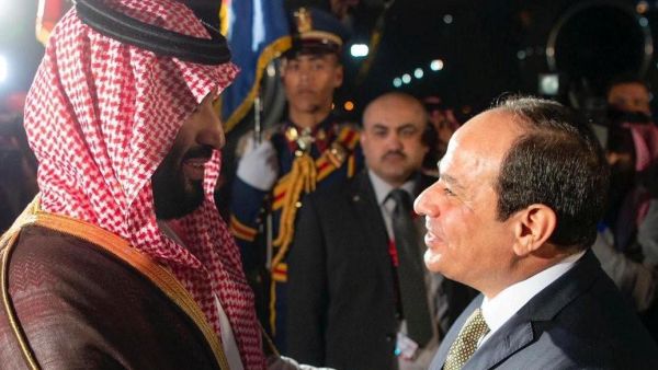 استقبال الرئيس المصري لولي العهد السعودي
