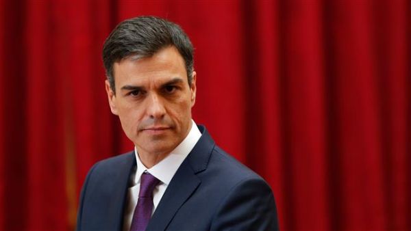 Spanish Prime Minister Pedro Sanchez looks on as he addresses a joint press conference with French President Emmanuel Macron at The Elysee Palace in Paris on June 23, 2018. (AFP/ File Photo)
