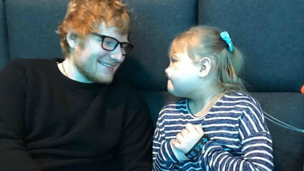 Heartfelt: Ed Sheeran proved he truly has a heart of gold as he donated a signed guitar to raise funds for 11-year-old Melody Drsicoll who suffers from Rett Syndrome, a rare genetic disorder that affects brain development, resulting in severe mental and physical disability (Source: Melody In Mind - Facebook)