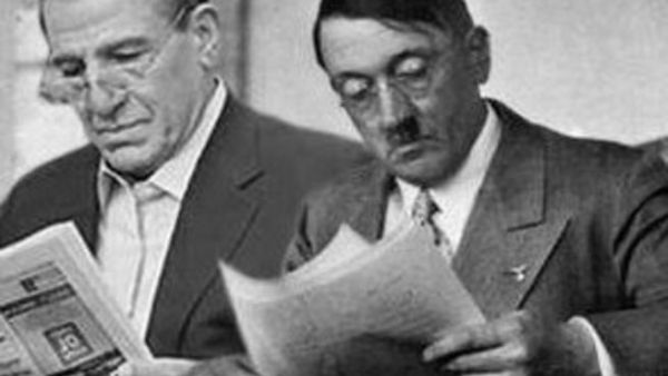 Sami Anan juxtaposed with Adolf Hitler as part of a series of Facebook jokes on the general. (Photo courtesy: Facebook)